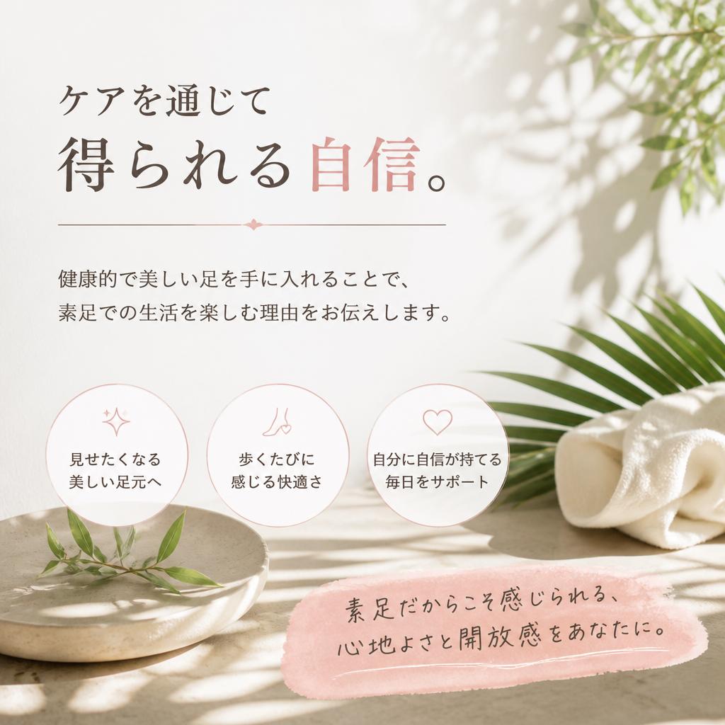 5. 自信を持って素足になれる理由